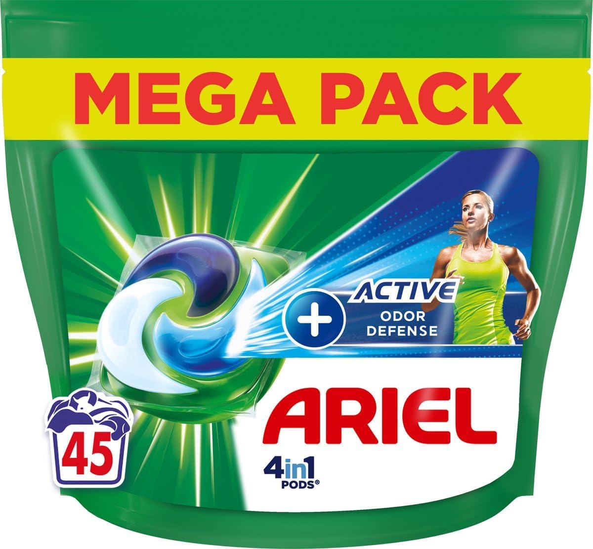 Ariel Touch of Ambi Pur 4-in-1 Waschmittelkapseln + aktive Geruchsabwehr, 3 x 45 Kapseln