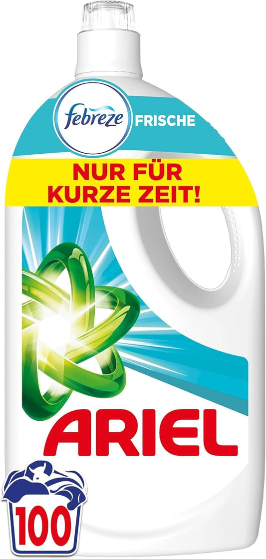 Ariel Flüssigwaschmittel 100 Waschgänge – Universal+ mit Febreze