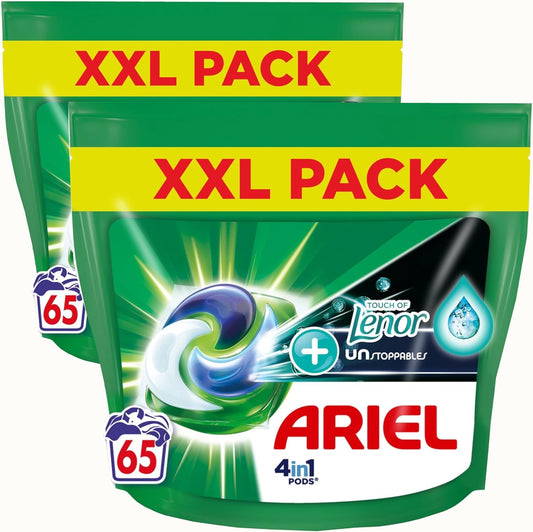 Ariel 4-in-1 Pods + Lenor Touch 130 Stück – Vorteilspackung