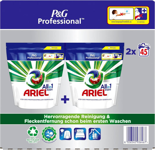 Ariel Professional All-in-1 Pods 90 Stück (2x45) – Normalwaschmittel