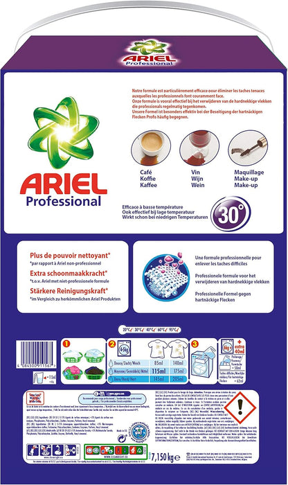 Ariel Professional Vollwaschmittel, Farbwaschmittel, 7,15 kg, 110 Waschgänge